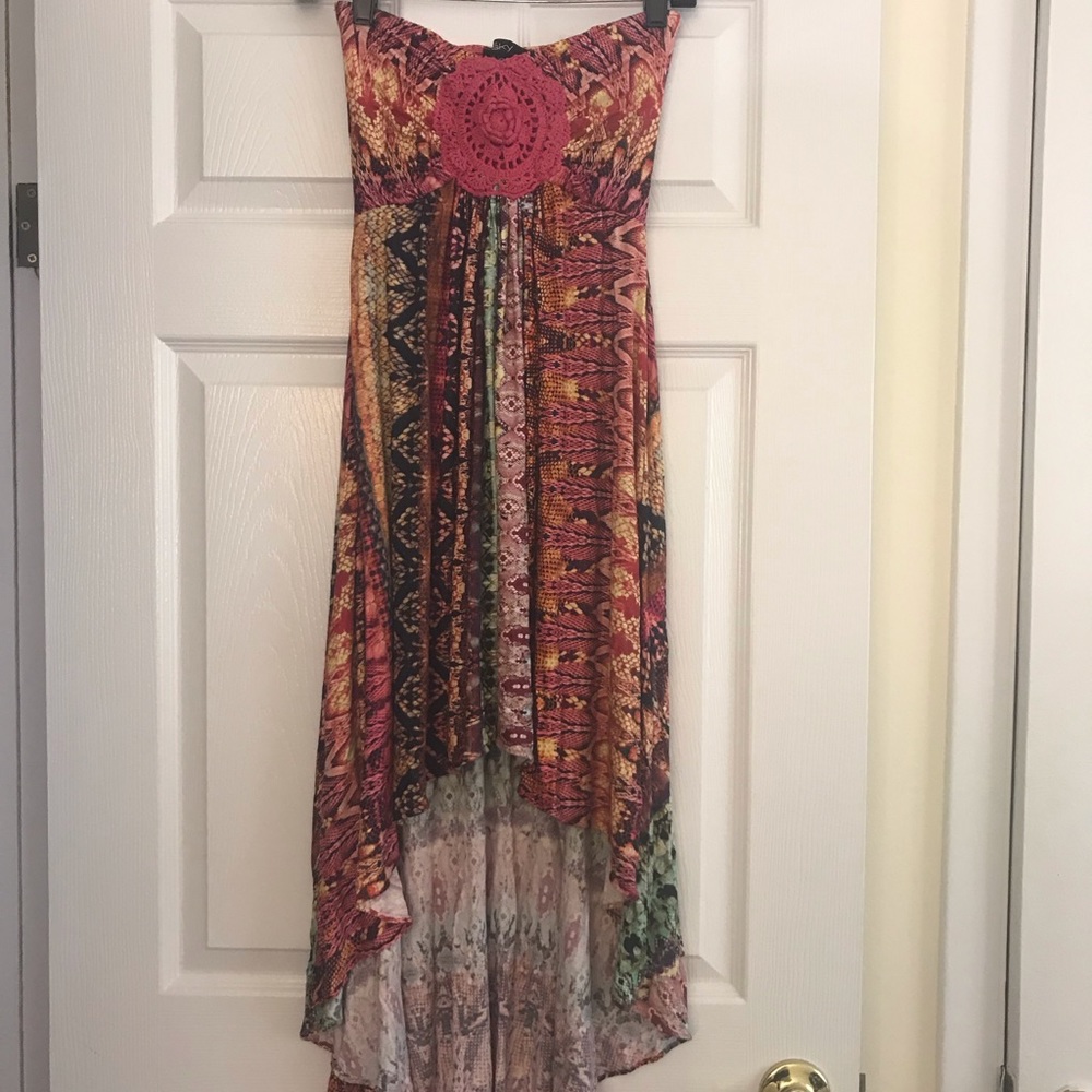 Sky High-Low Midi Dress